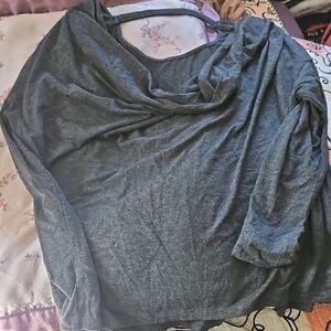 Gray Long Sleeve Top